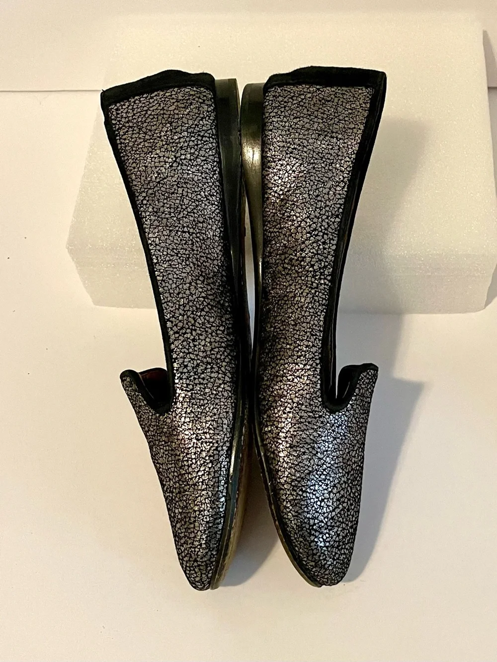 Donald J Pliner Metallic Patterned Leather Slip-On Loafers